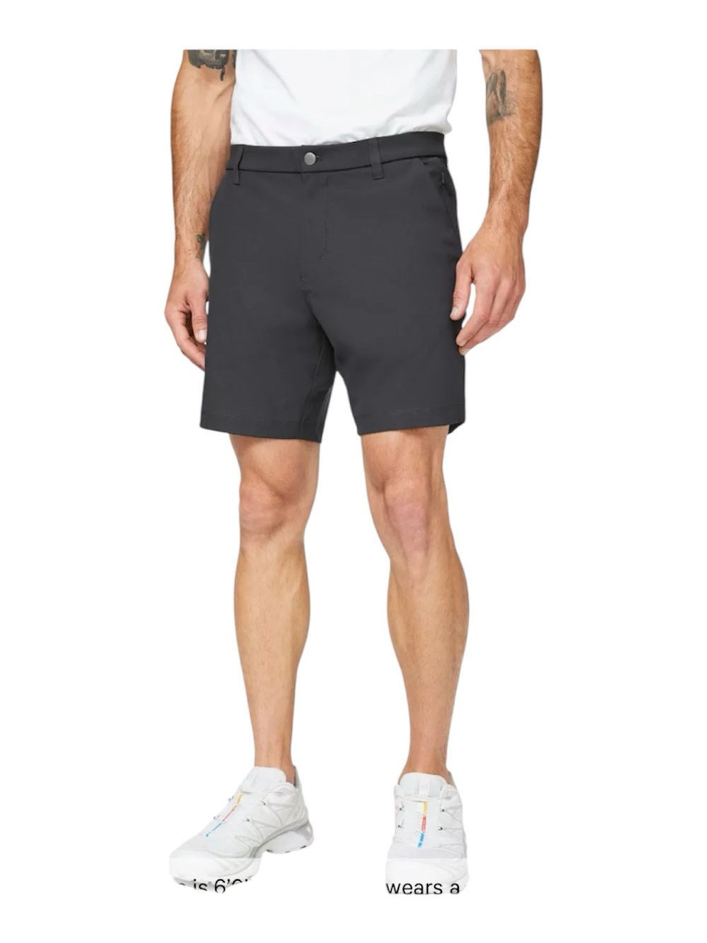 Lululemon 7” Commission grey chino Bermuda shorts